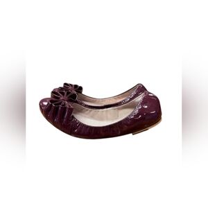 Bloch NWT Ballet Shoes Burgundy Leather Bow Toe Tip Size 36 1/2